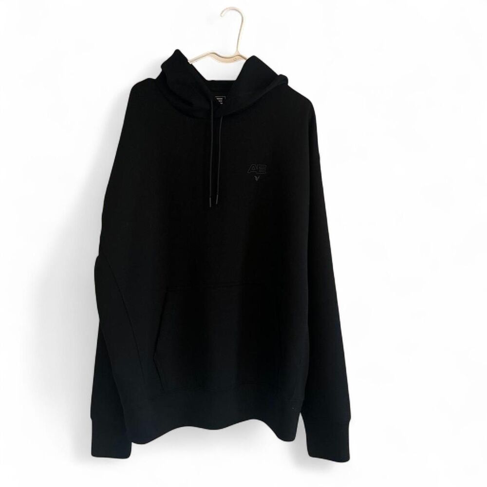 American Eagle Men's Black Hoodie